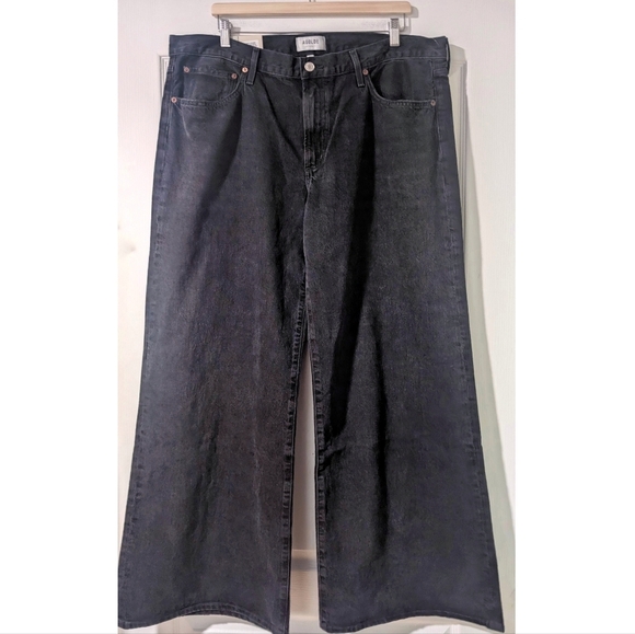 NWT Agolde | Clara Low Rise Baggy Flare Jeans in Mascara - Picture 2 of 14